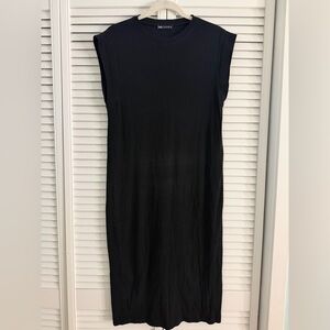 Zara Black Sleeveless Midi Dress